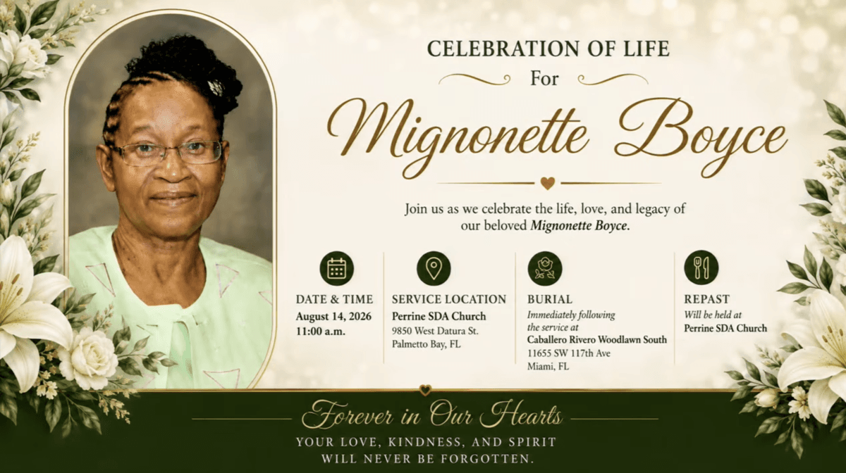 Celebration of Life for Mignonette Boyce